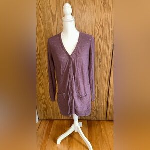 Torrid Mauve “Boyfriend” Tunic Length Cardigan Knit Sweater